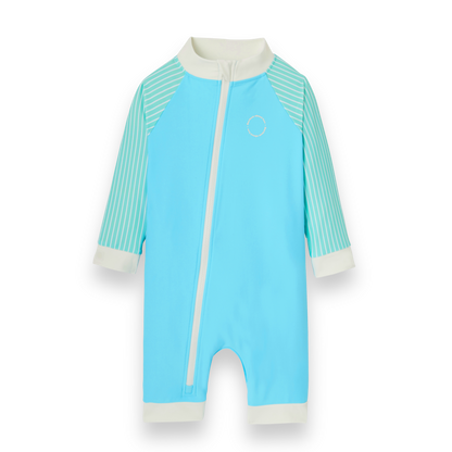 Kids Swimsuit Blue & Almond