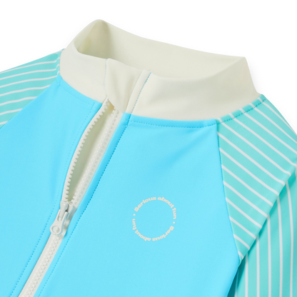 Kids Swimsuit Blue & Almond
